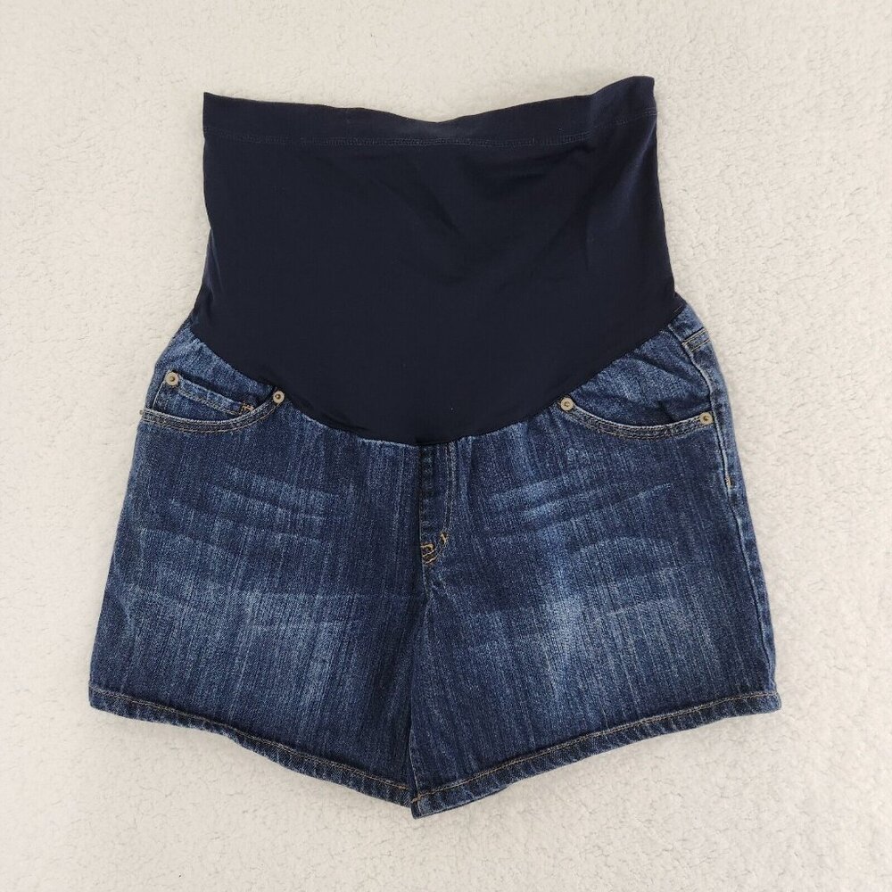 Maternity Shorts Liz Lange Denim Jean Size Medium Women's
